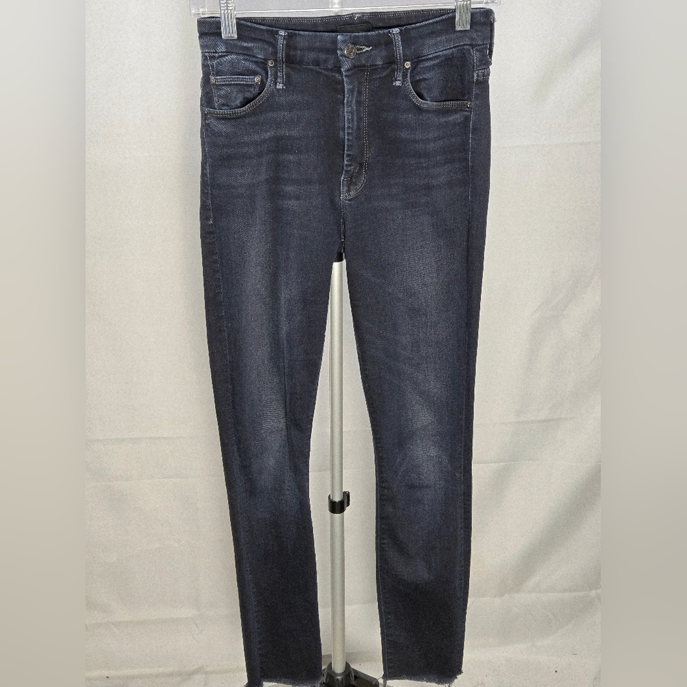 Mother‎ The Looker Ankle Fray Dark Wash Quiet Luxury Jeans, Size 24